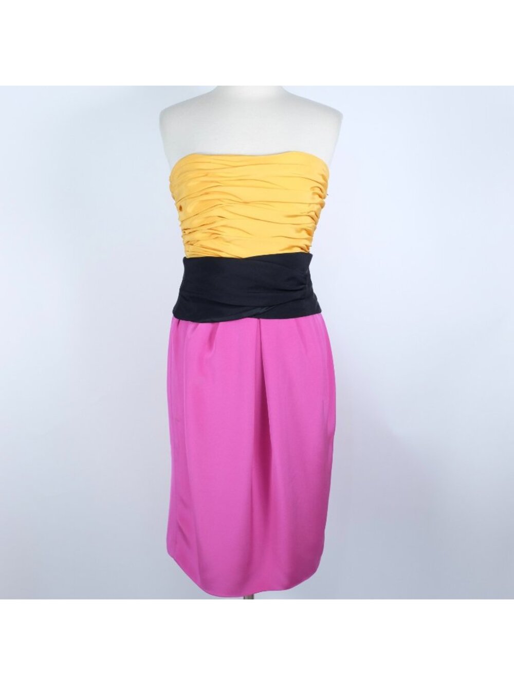 CD de Christian Dior dress 12 Robes du Soir Paris New York 100% silk pink yellow